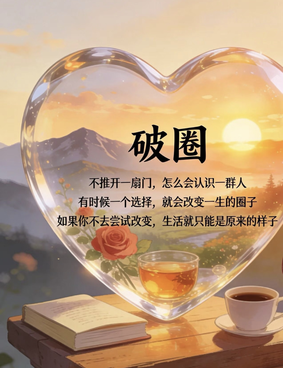 💖 💖 想赚财富，先破圈 人与人之间真正的差距，从来不是努力的时长，而是破圈的魄力。 困在原地，只会循环旧的生活；主动破圈，才能撞见全新的可能～
