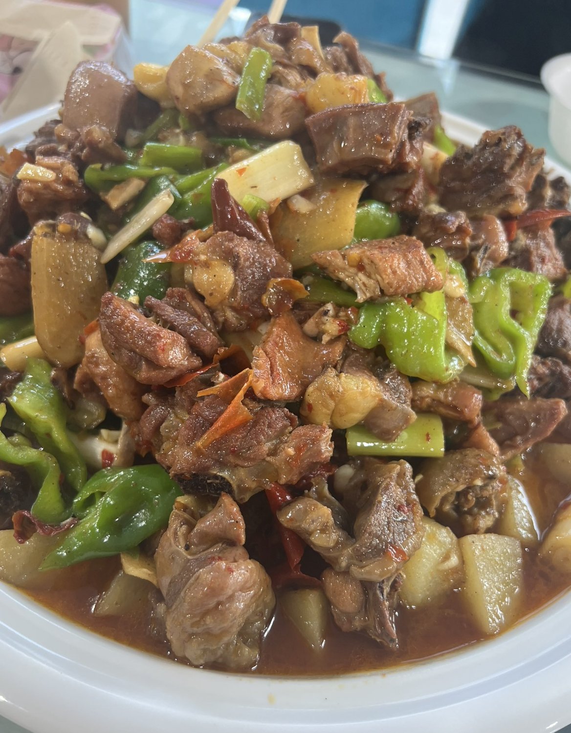 这大盘鸡正宗，真香啊！